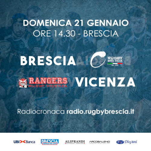 Rugby Brescia in campo contro Vicenza per l’avvio della II Fase