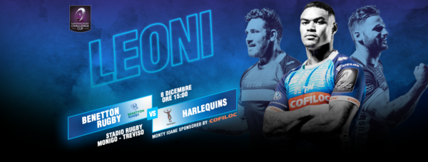 Scelti i Leoni per la gara di Challenge Cup contro gli Harlequins