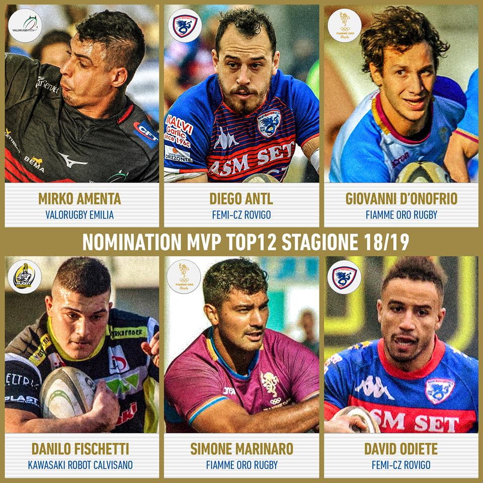 TOP12, le nomination per il miglior giocatore del Campionato 2018/19