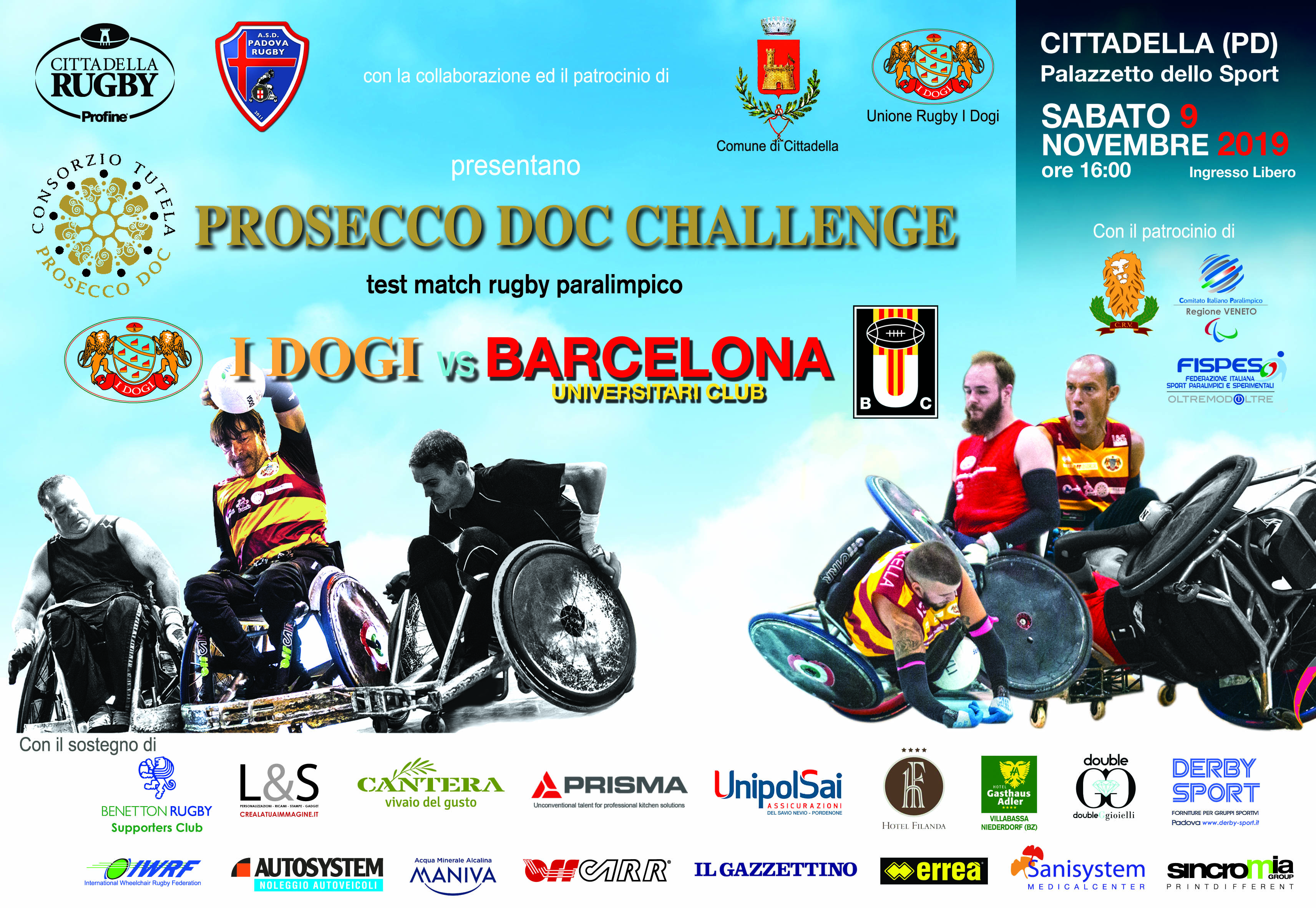 Test match di rugby paralimpico I Dogi vs Barcelona