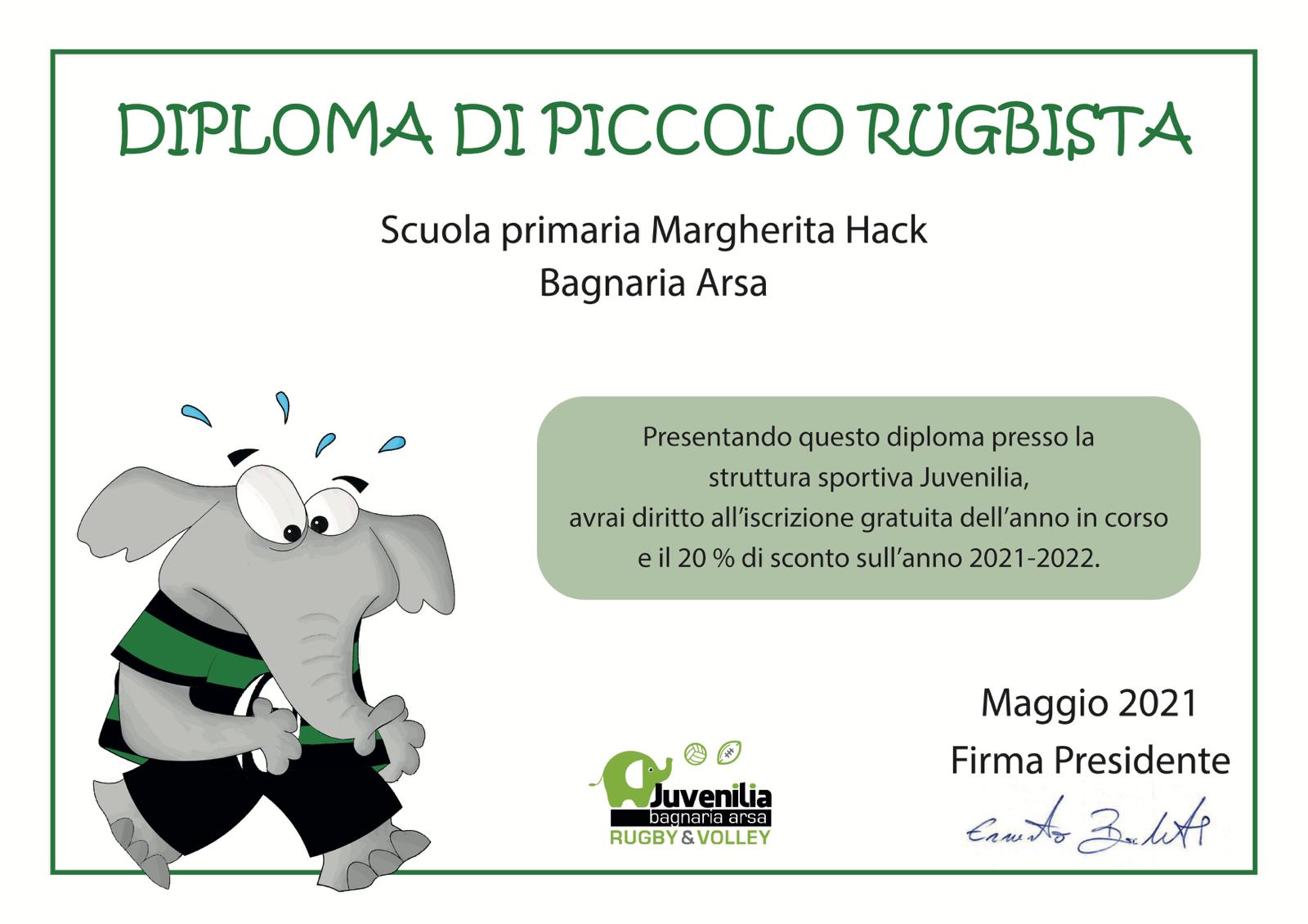 Il progetto scuola dello Juvenilia Rugby si conclude positivamente