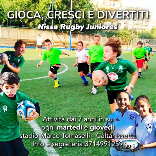 Nissa Rugby Junior, appuntamento per i più piccoli: martedì e giovedì al “M. Tomaselli”
