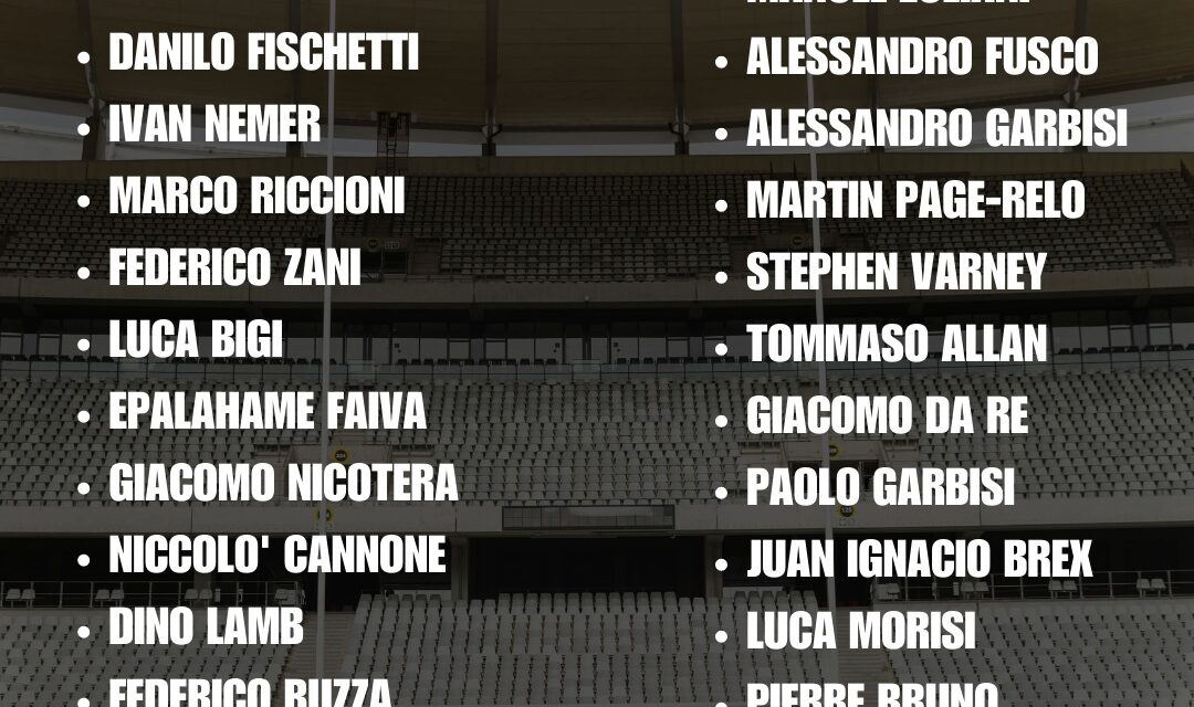 Italia, i 33 Azzurri convocati da Crowley per la Rugby World Cup “Francia 2023”.