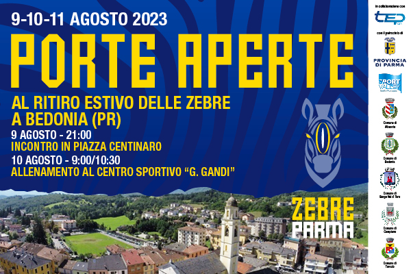 Porte aperte al ritiro estivo delle Zebre a Bedonia (PR)