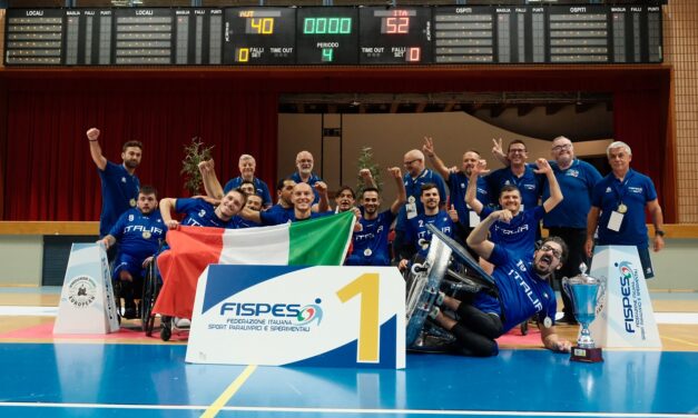 L’Italia del rugby in carrozzina vince l’Europeo divisione C: Austria superata in finale 52 – 40 e accesso alla divisione B ottenuto
