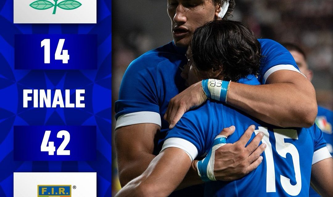 Italia corsara in Giappone: a Sapporo finisce 14-42