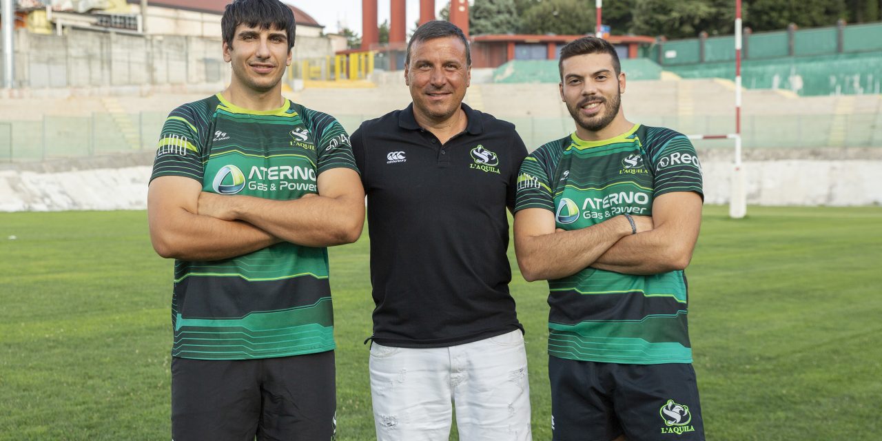 Marcello Angelini e Stefano Iovenitti giocheranno in Serie A con LA Rugby L’Aquila