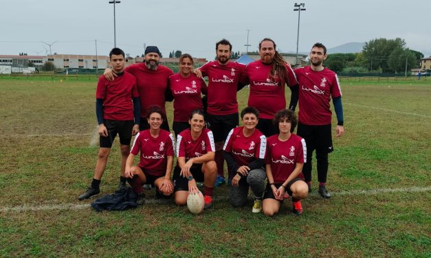 Rugby touch: tanto divertimento (e buoni risultati) per la squadra Lions Amaranto a Pontedera