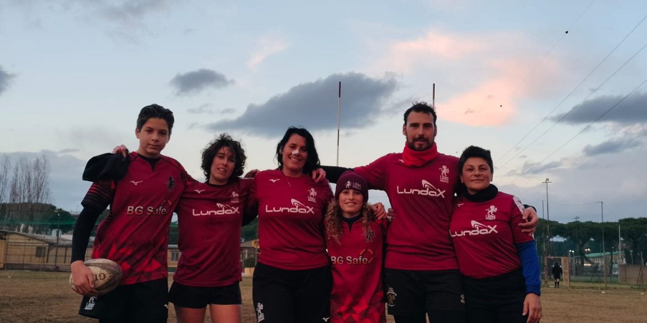 Rugby touch: tanto divertimento (e buoni risultati) per la squadra Lions Amaranto nel raggruppamento del Priami di Stagno