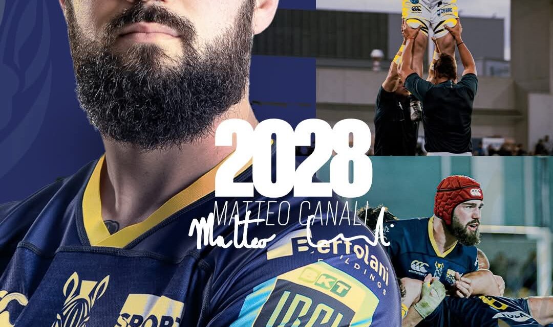 Zebre Parma e Matteo Canali ancora insieme fino al 2028