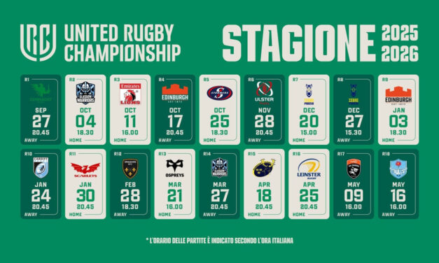 Benetton e Zebre: diramato il calendario dello United Rugby Championship 2025/2026